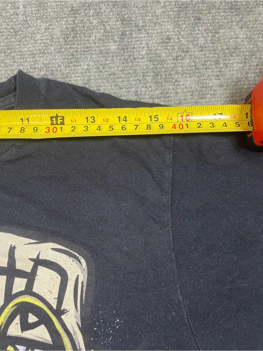 A Day to Remember Black Short Sleeve Tee with Yellow Pocket Watch Graphic